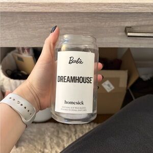 Barbie Dreamhouse Clear Glass Candle